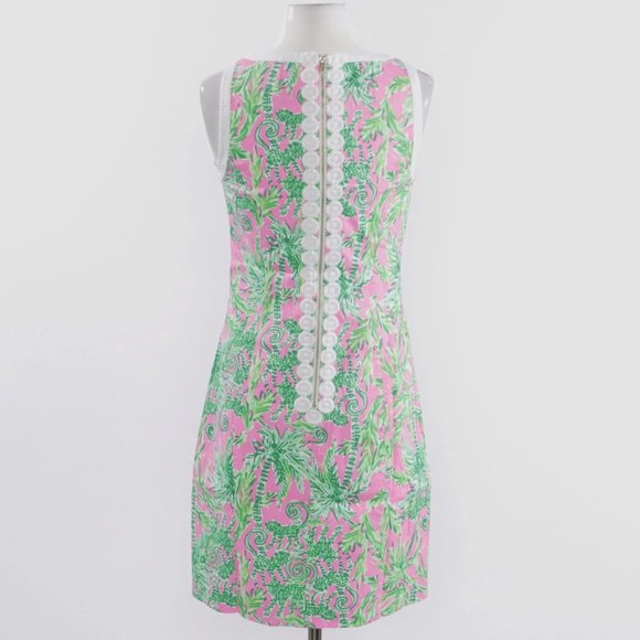 NEW Lilly Pulitzer Kathleen Stretch Hanging Around Dress Prosecco Pink SIZE 0 - Picture 5 of 6